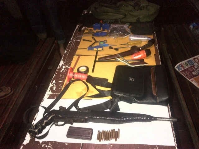 Barang bukti yang berhasil diamankan aparat kepolisian di rumah makan Sanang Hati Sarolangun